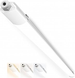 Peasur Feuchtraumleuchte LED 150CM, 3000K/4000K/6500K LED Deckenleuchte Röhre 48W 5280LM Leiste Flach, IP65 Wasserfest Lampe Lichtleiste für Werkstattlampe Kellerlampe Leuchtstoffröhre