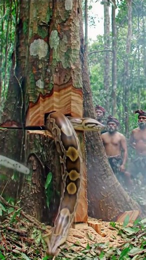This Forest Tree Held Something Unbelievable #treecutting #chainsaw #woodworking