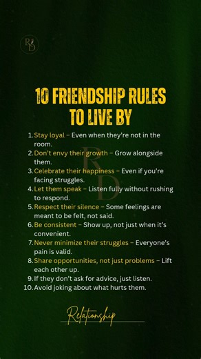 10 FRIENDSHIP RULES TO LIVE BY | Relationship guide