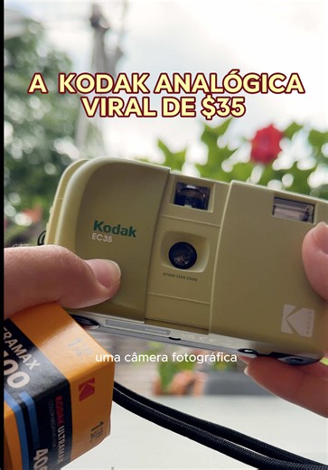 Unboxing Kodak EC35: a câmera analógica de $35 que substitui a descartável! 📸💸 Dica que faltou: depois de fechar a tampa com filme, de 2 ou 3 disparos em falso até o contador chegar no número 1! Pra não queimar a primeira foto oficial 📸 Kodak EC35 🎞️ Kodak Ultramax 400 (24exp) #kodakec35 #ec35 #cameraanalogica #unboxing