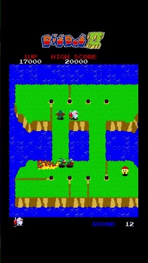 DIG DUG II 12 – Classic Arcade Gameplay#shorts