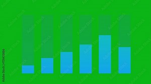 Business Growth Infographics, 4k animation green screen of business infographics with bar stats appearing, symbolizing growth and success