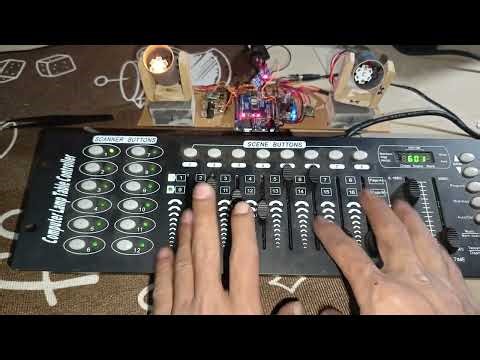 Servo and led control with dmx 512 mixer