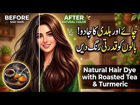 🌿 STOP Dyeing Your Hair with Chemicals! Try This Roasted Tea & Turmeric Hack! 🌿