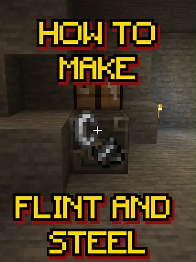 Learn how to craft Flint and Steel in Minecraft. You use it to light portals, campfires, and ignite blocks. You will need (check out our videos if you haven’t crafted them yet): - a stone or better pickaxe - a wooden or better shovel - a furnace (Remember: you can use any log as fuel — not only coal) You will learn: - How to get flint by breaking gravel blocks - How to smelt iron ingots - How to craft flint and steel Like, love, follow and subscribe for more quick Minecraft tips and beginner gui