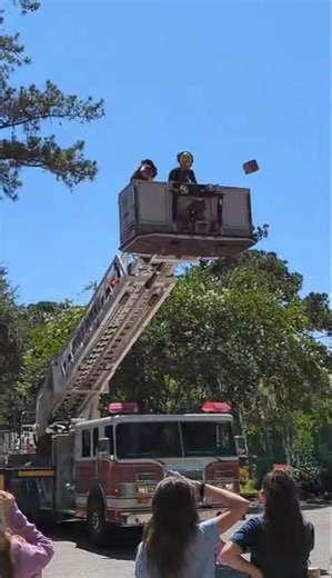 The City of Beaufort/Town of Port Royal Fire Department Tower 2 crew had a fun morning doing an “egg drop” with the science class students at Mossy Oaks Elementary. These students did a great job and were very creative with their projects! | City of Beaufort/Town of Port Royal Fire Department
