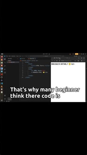 Browsers Fix Your Broken HTML 😲 (Secret Truth)#script #coding