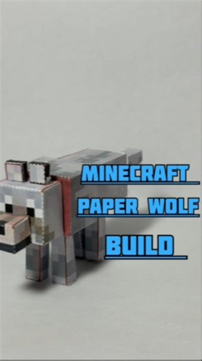 I Made a Minecraft Wolf Out of Paper 🐺 (Full Build) #minecraftrender #minecraftmodels