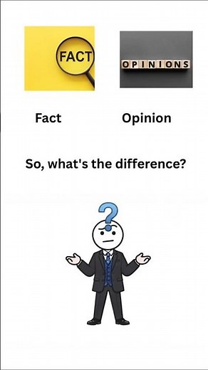 Fact vs Opinion Explained Simply in 29 Second #facts #opinion #education
