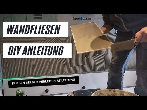 Wandfliesen verlegen. Fliesenleger erklärt Schritt-für-Schritt