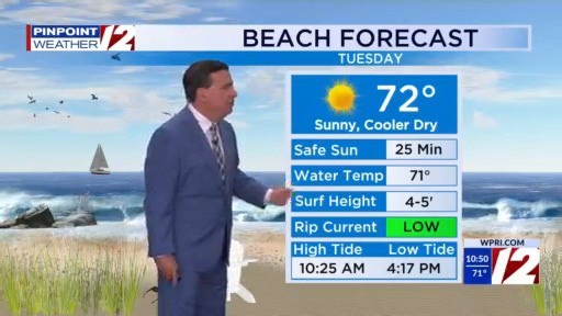 WPRI 12 WEATHER FORECAST 8/25/25 Dry Thru Thursday