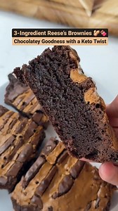 18K views · 2.7K reactions | 3-Ingredient Reese’s Brownies 樂 Easy,...