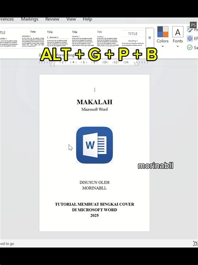 Baru tahu nih, ada cara mudah membuat bingkai cover makalah, skripsi dll di Microsoft Word. Save yah 😎 #microsoftword #belajarkomputer #tutorial | Morina Bll