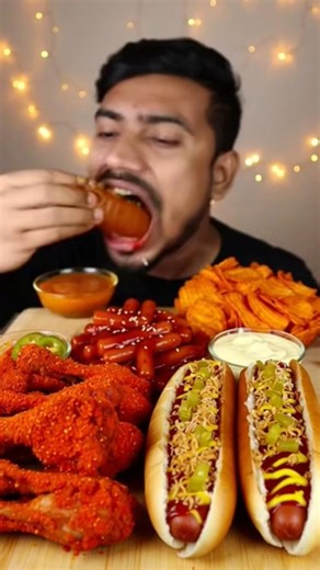 This Hot Dog ASMR is TOO SATISFYING 🤤🔥 #Shorts #eatingsounds