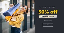 Limited time offer with code - HTML Template by Nicepage