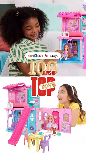 Toys”R”Us on Instagram: "Open up endless fun with the @barbie Chelsea’s Pop-Up Doll House from Toys”R”Us @macys! 🏡✨ This tiny home unfolds into a full playhouse with 5+ play areas for endless storytelling. Chelsea and her pup can lounge, cook, snooze, slide, and more—plus the set comes fully furnished with tons of cute accessories that bring every scene to life 🎀 Shop this toy and the rest of the Top Toys in-store at #ToysRUsatMacys or online at macys.com and toysrus.com."