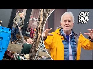 Gallery owner soaks homeless woman with garden hose in viral video | New York Post