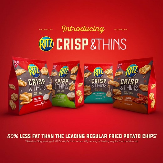 1.3M views · 1.1K reactions | Introducing RITZ Crisp & Thins. Deliciously thin and oven-baked to perfection. The new taste from RITZ. Try them. In four flavors. | Ritz Crackers | Facebook