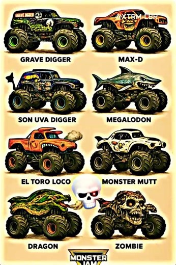 GRAVE DIGGER and ZOMBIE on Fire Mosnter Jam #zombiemonstertruck #gravedigger #monsterjam #eeuu