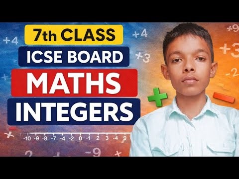 7th class icse board integers #study#maths