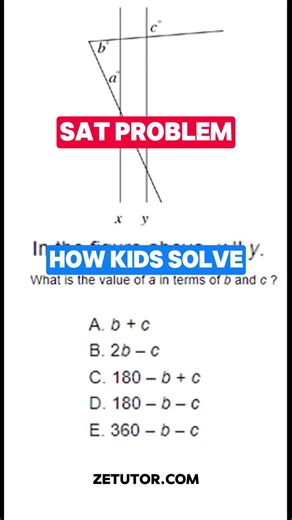 How kids solve this SAT problem #math
