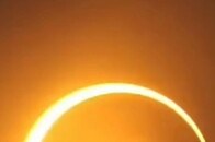 美洲多地现罕见日环食，如金戒指挂空中，地上洒满月牙状树影_腾讯新闻