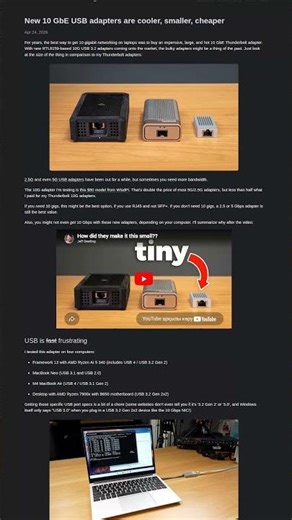 10 GbE USB adapters: это бомба! 💥 #Shorts