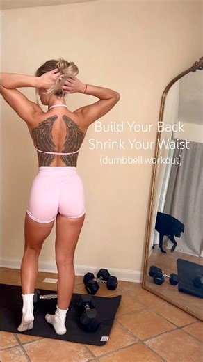 Build That Hourglass Figure ✨ BACK + BICEPS (Dumbbell Workout)