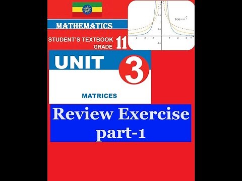 Mathematics Grade 11 Unit 3 Review Exercise part-1​‪@Girma21‬