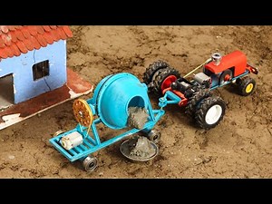 diy tractor concrete mixer machine @mini creative | diy tractor video