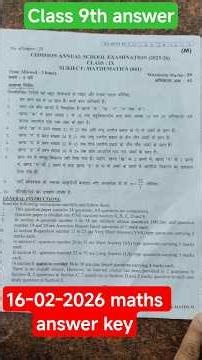 class 9th maths answer key.... #trending #maths #answerkey