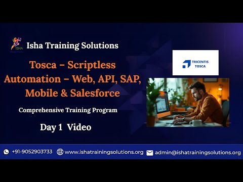 Tosca – Scriptless Automation Day1 video on 19th 2025. +91- 9052903733 to enroll.