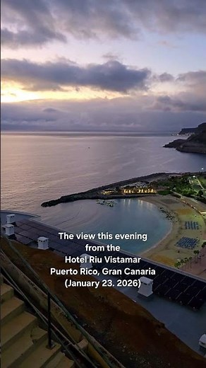 The view this evening from theHotel Riu Vistamar. Puerto Rico, Gran Canaria #GranCanaria