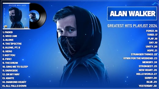 【电音教主 Alan Walker 】｜「无损音质」最新2025精选歌单｜油管爆火｜学习、工作、欢快、节奏、热烈、蹦迪、运动｜白噪音自习室｜工作、学习歌单