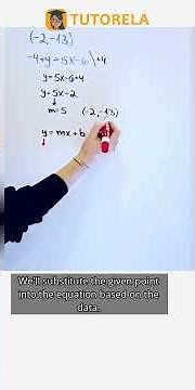 Find a Parallel Line: Through Point (-2,-13) #Math #LinearFunctions #EquationOfAStraightLine