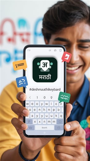 Pratik | Tech Creator on Instagram: "मराठीत टायपिंग अजूनही अवघड वाटतंय? मग हा DeshMarathiKeyboard नक्की एकदा वापरुन बघा⚡️ #DeshKeyboard #MarathiKeyboard #MarathiTyping #MarathiApp #MarathiTech #TechMarathi #MarathiReel #bestkeyboard #techmarathi [Marathi Keyboard, Marathi Chatting, Desh Marathi Keyboard, Fonts, Emoji, Stickers,best keyboard , easytyping, ]"