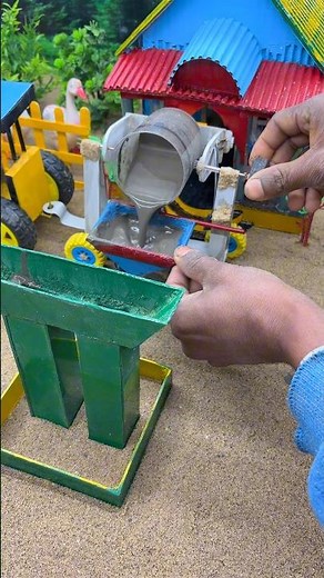 Mini Concrete Mixer Working Model | DIYConstruction Machine Project