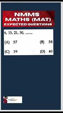 NMMS Maths (MAT) | Number Series | 6, 13, 21, 30 ? | Expected Question