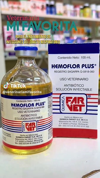 Hemoflor Plus: Solución Inyectable para Animales
