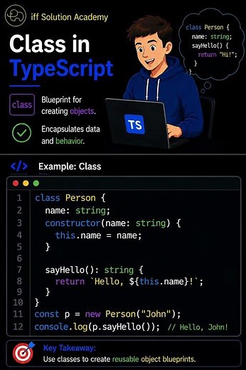 TypeScript for Playwright #19 | Class | TypeScript in 1 Minute