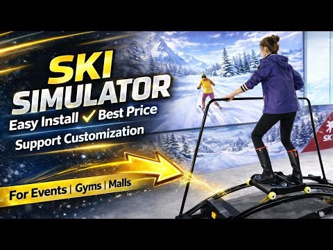 Immersive Ski Simulator | Virtual Skiing Game Interactive Installation for Indoors
