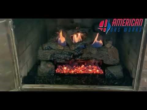 Real Fyre Evening Fyre Charred Vent Free Gas Log Set