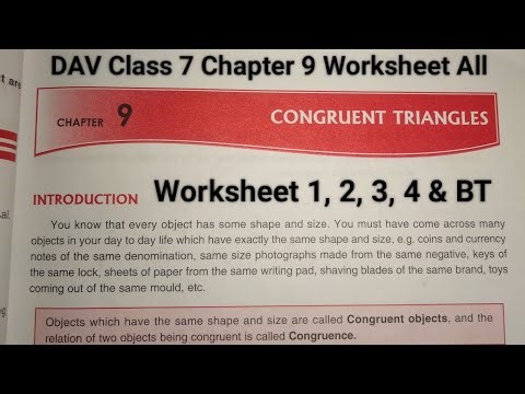 DAV Class 7 maths chapter 9 worksheet all । Class 7 math chapter 9 worksheet all dav public school