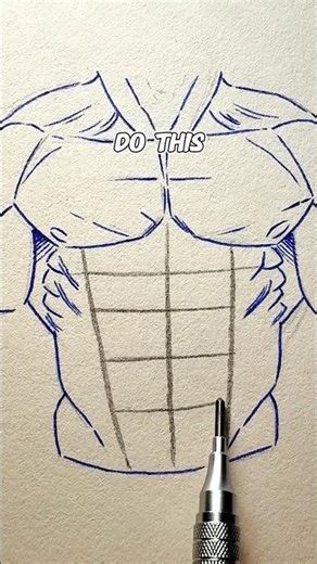 ✨Abs drawing tutorial EasyPeasy✨ #howtodraw