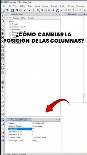 How to change the position of columns in ETABS #etabs #tutorial #columns #structures #engineering