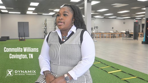 Her Story. Our Why. Dynamix Covington had the privilege of meeting and working with Commolita Williams after a frightening car accident. Watching her fight her way back to walking so she could be there for her kids has been an inspiration to everyone at Dynamix. “Treating Commolita after her car accident was an unforgettable experience. She began physical therapy in a wheelchair with multiple injuries, and watching her progress to walking with a walker and gradually overcoming foot drop was trul