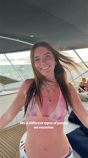 The 4 different types of people on vacation #glowhouse #vacation #miami #yacht #fyp @??? @Ryane Roy @ayiah soufi 💗🪩