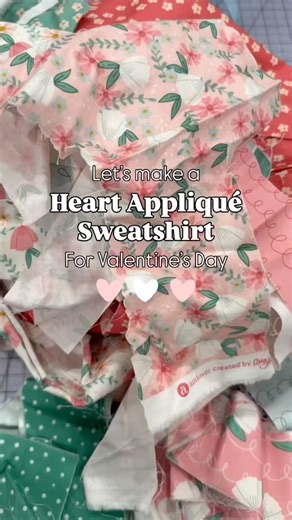 Let's Make a Heart Appliqué Sweatshirt Perfect For Valentine's Day