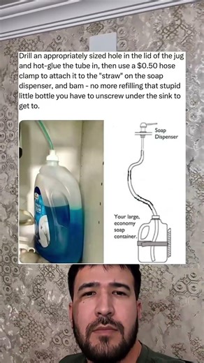 DIY Soap Dispenser Hack to Skip Constant Refills #shorts