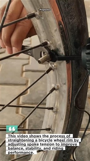 Bike Rim Repair Tool! #BikeRepair #WheelTruing #DIYMechanic